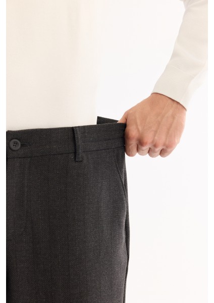 Erkek Antrasit Yanı Lastikli Kolay Ütülenen Slim Fit Pantolon A52Y3040 indirimleri