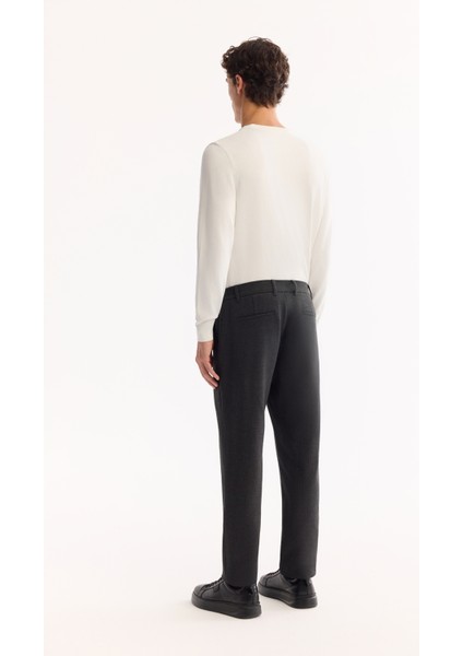 Erkek Antrasit Yanı Lastikli Kolay Ütülenen Slim Fit Pantolon A52Y3040