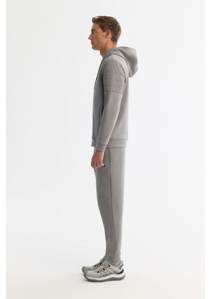 Erkek Gri Kapüşonlu Pamuklu Fermuarlı Elastan Regular Fit Sweatshirt A42Y1264 fırsatları