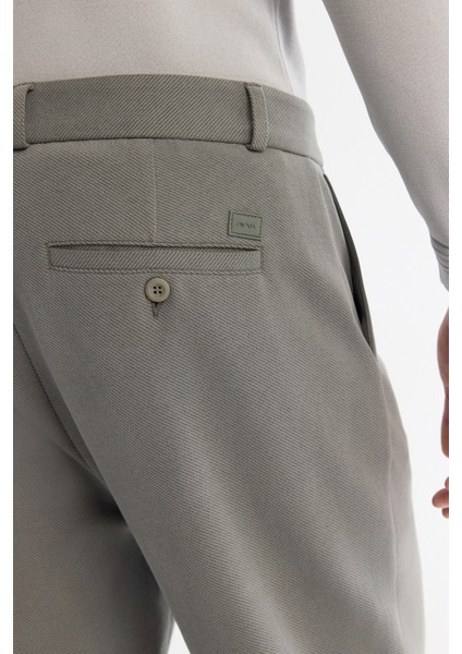 Erkek Gri-Yeşil Klasik Bel Jersey Pamuklu Carrot Fit Pantolon A42Y3061 indirimleri