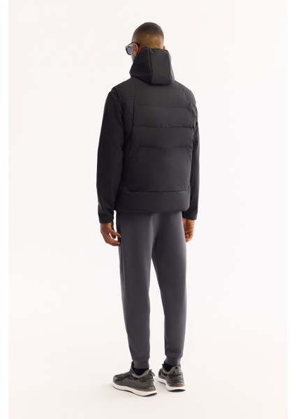 Erkek Siyah Fonksiyonel Çift Kullanımlı Su İtici Rüzgar Geçirmez Mevsimlik Mont A52Y6167 fırsatları