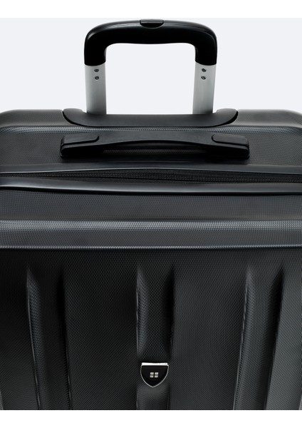 Erkek Siyah Kilitlenebilir Büyük Boy Bavul B008113