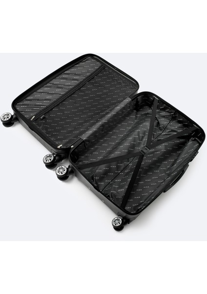 Erkek Siyah Kilitlenebilir Büyük Boy Bavul B008113