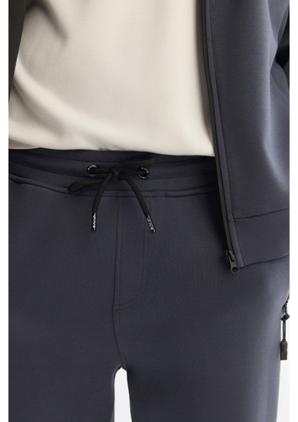 Erkek Antrasit Beli Lastikli Bağcıklı Bi-Stretch Regular Fit Eşofman Altı B003400 fırsatları