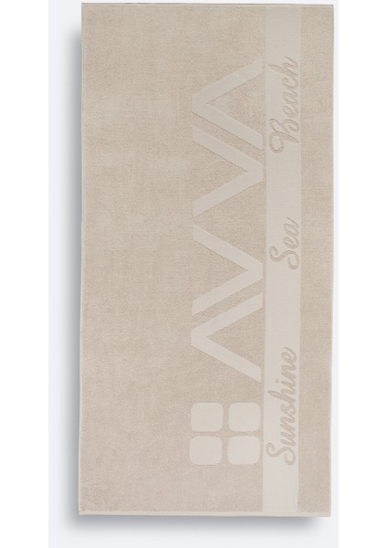 Erkek Bej Desenli %100 Pamuk Plaj Havlusu A41Y8204 fiyatları