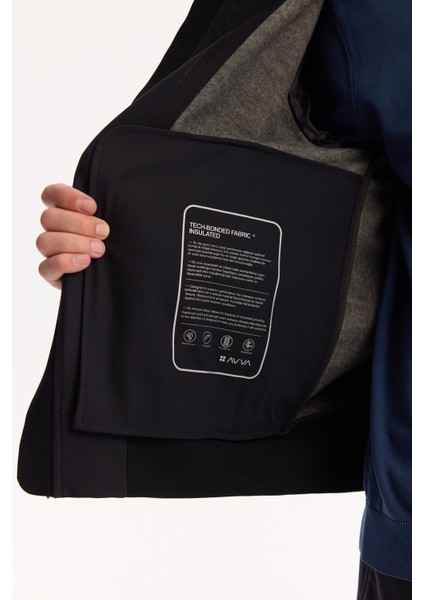 Erkek Siyah Kapüşonlu Su İtici Rüzgar Geçirmez Hafif Mevsimlik Regular Fit Mont A52Y6100 indirimleri