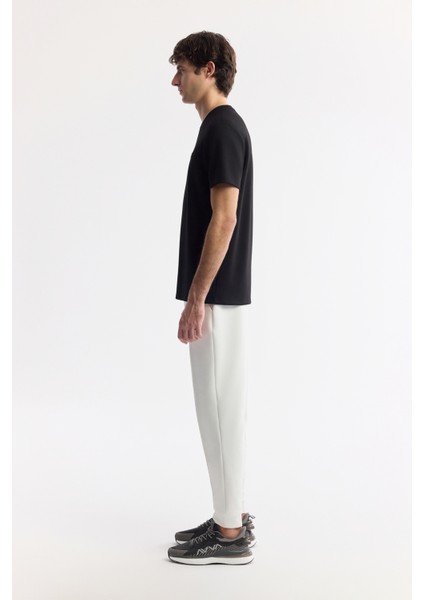 Erkek Siyah Bisiklet Yaka Baskılı Bi-Stretch İnterlok Regular Fit T-Shirt A51Y1001 modelleri