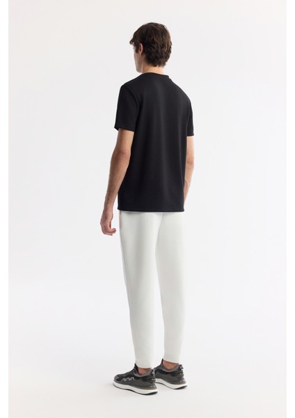 Erkek Siyah Bisiklet Yaka Baskılı Bi-Stretch İnterlok Regular Fit T-Shirt A51Y1001 fırsatları