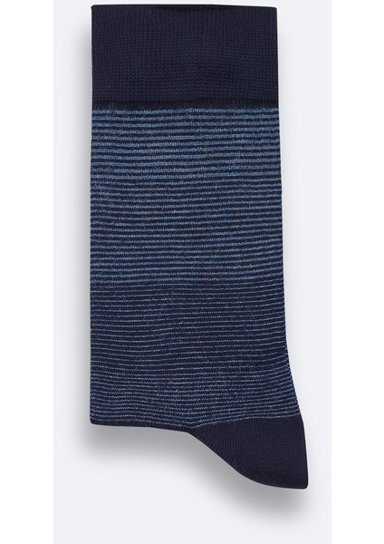 Erkek Lacivert Bambu Desenli Soket Çorap A52Y8501