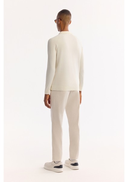 Erkek Ekru Polo Yaka Düğmeli Soft Touch Dokulu Triko Regular Fit Kazak A52Y5030 fırsatları