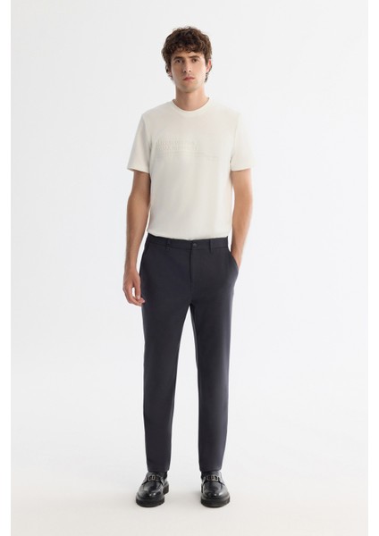 Erkek Siyah Klasik Bel Kolay Ütülenen Chino Slim Fit Pantolon B003035