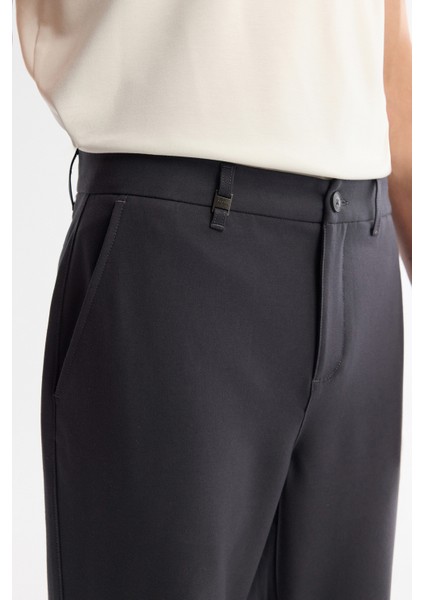 Erkek Siyah Klasik Bel Kolay Ütülenen Chino Slim Fit Pantolon B003035 fırsatları