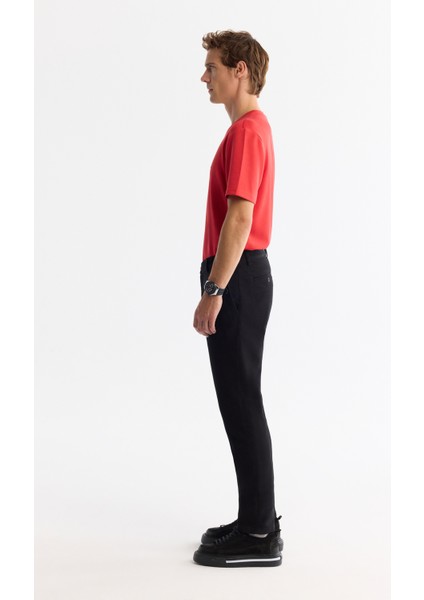 Erkek Siyah Klasik Bel Elastan Chino Slim Fit Pantolon A42Y3021 fiyatları