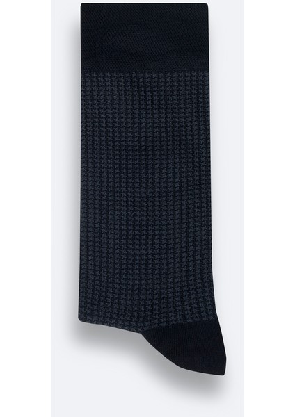 Erkek Antrasit Desenli Bambu Soket Çorap A42Y8514