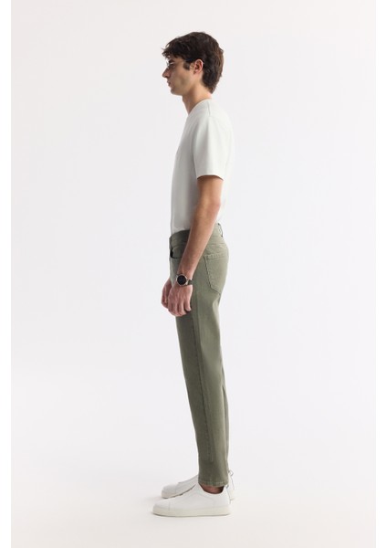 Erkek Haki Eskitme Yıkamalı Esnek Berlin Slim Fit Jean Pantolon B003524 modelleri