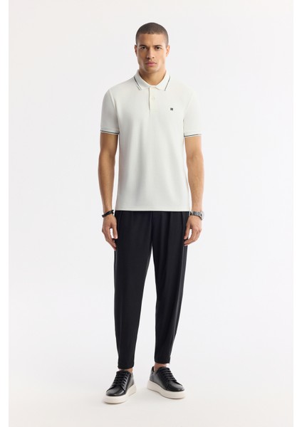 Erkek Ekru Polo Yaka Bi-Stretch Regular Fit T-Shirt A51Y1000 indirimleri