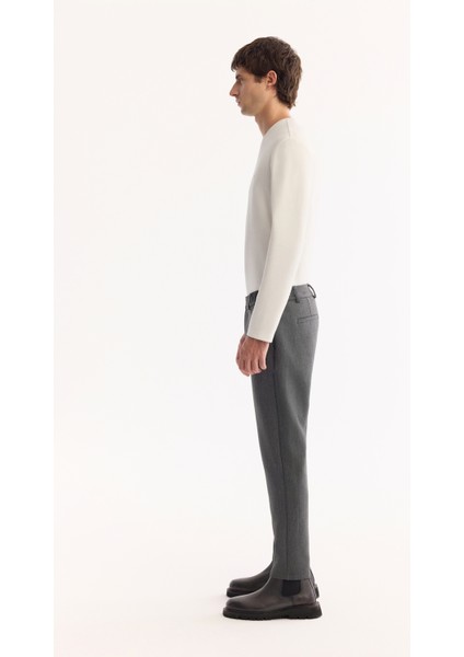 Erkek Antrasit Yanı Lastikli Viskon Karışımlı Slim Fit Pantolon A52Y3016 fırsatları