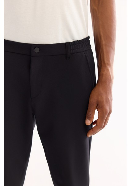 Erkek Siyah Yanı Lastikli Hızlı Kuruyan Kırışmayan Slim Fit Pantolon A52Y3077 fırsatları