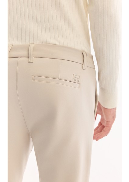 Erkek Bej Yanı Lastikli Hızlı Kuruyan Kırışmayan Slim Fit Pantolon A52Y3077 indirimleri