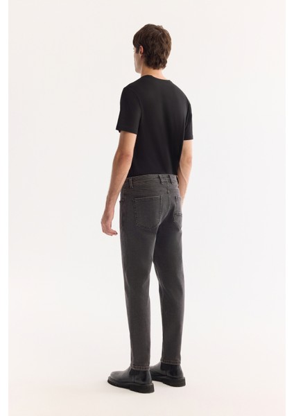 Erkek Antrasit Pamuklu Eskitme Yıkamalı Madrid Comfort Slim Fit Jean Pantolon A52Y3503 indirimleri