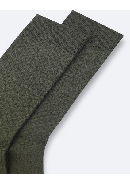 Erkek Haki Dokulu Bambu Soket Çorap A42Y8508 modelleri