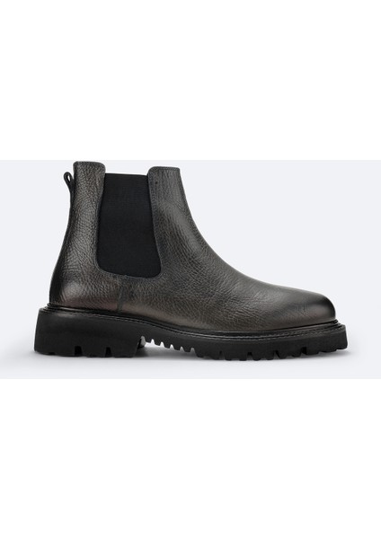 Erkek Antrasit %100 Deri Esnek Taban Chelsea Bot A52Y8001