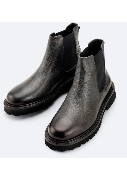 Erkek Antrasit %100 Deri Esnek Taban Chelsea Bot A52Y8001 fiyatları