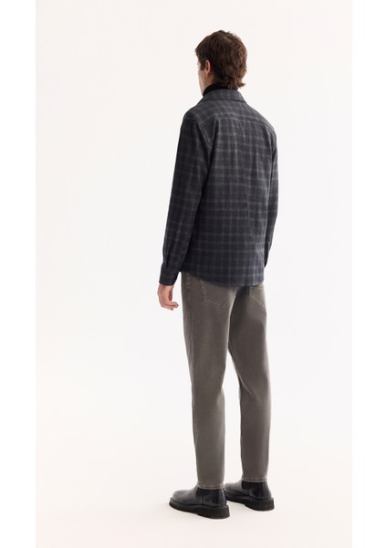 Erkek Antrasit Klasik Yaka Soft Touch Kolay Ütülenen Ekoseli Comfort Fit Gömlek Ceket A52Y2110 fırsatları
