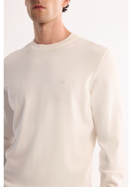 Erkek Ekru Yüksek Bisiklet Yaka Rayon Triko Regular Fit Kazak A42Y5001 fiyatları