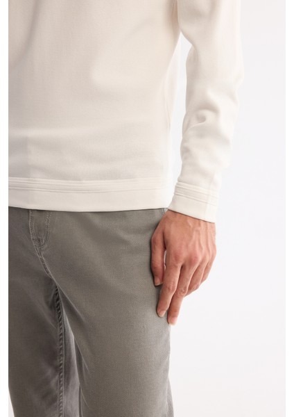 Erkek Ekru Yüksek Bisiklet Yaka Rayon Triko Regular Fit Kazak A42Y5001 modelleri