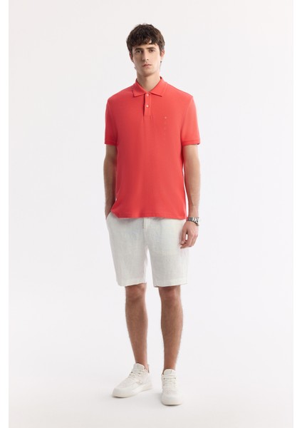 Erkek Mercan Kıvrılmaz Polo Yaka %100 Pamuk Basic Regular Fit T-Shirt B001032 indirimleri