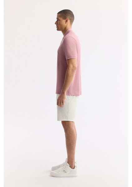 Erkek Gül Kurusu Kıvrılmaz Polo Yaka %100 Pamuk Basic Regular Fit T-Shirt B001032 fiyatları