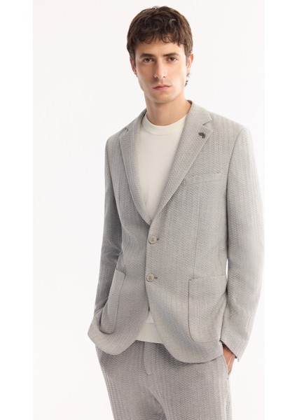 Erkek Gri Mono Yaka Bi-Stretch Hafif Dokulu Blazer Comfort Slim Fit Ceket A52Y4003 fiyatları