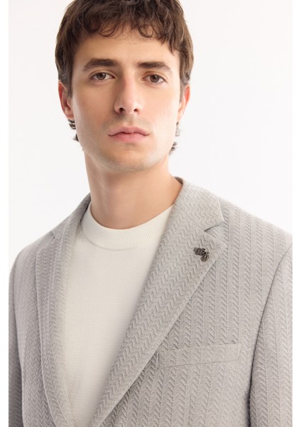 Erkek Gri Mono Yaka Bi-Stretch Hafif Dokulu Blazer Comfort Slim Fit Ceket A52Y4003 indirimleri