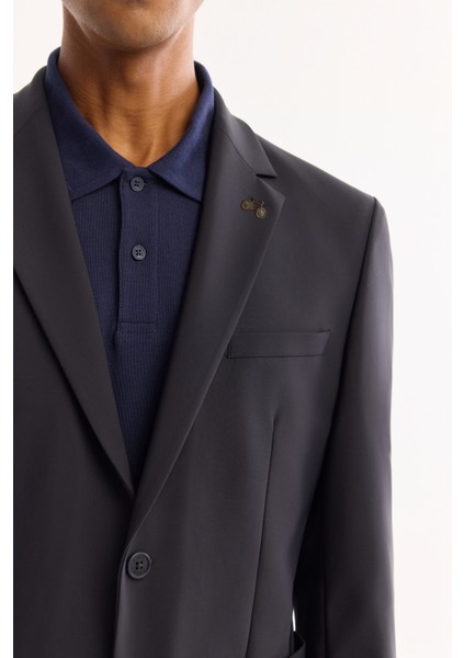Erkek Lacivert Mono Yaka Bi-Stretch Su İtici Kırışmayan Blazer Comfort Slim Fit Ceket A52Y4009 fiyatları