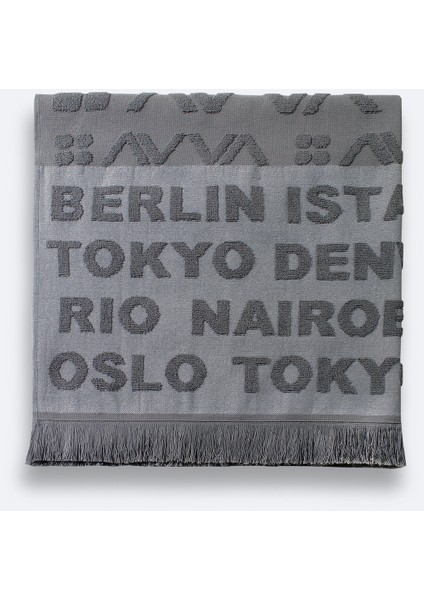 Erkek Antrasit Desenli %100 Pamuk Plaj Havlusu A51Y8200 modelleri