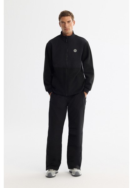 Erkek Siyah Soğuğa Dayanıklı Dik Yaka Fermuarlı Polar Regular Fit Sweatshirt A42Y1311 indirimleri