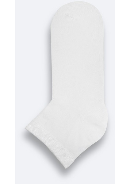 Erkek Beyaz Pamuklu Patik Çorap B008556