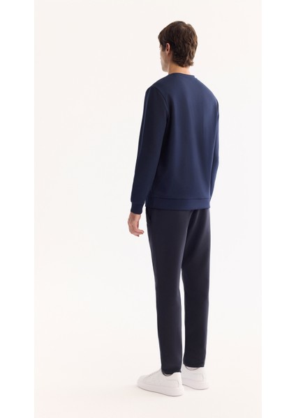 Erkek Siyah Bisiklet Yaka Pamuklu Bi-Stretch Baskılı Regular Fit Sweatshirt A52Y1215 fırsatları