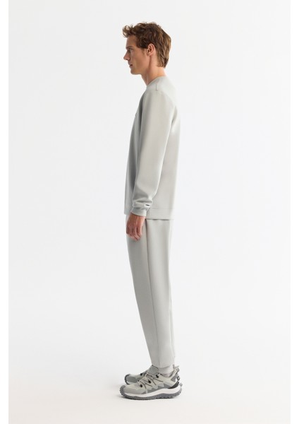 Erkek Gri Bisiklet Yaka Esnek Yumuşak Doku İnterlok Kumaş Basic Regular Fit Sweatshirt B001100 fiyatları