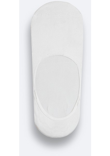 Erkek Beyaz Bambu Babet Çorap B008503
