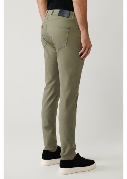 Erkek Haki Klasik Bel Soft Touch Pamuklu Slim Fit Pantolon B003038 indirimleri