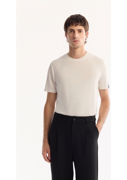 Erkek Siyah Klasik Bel Bi-Stretch Kolay Ütülenen Baggy Fit Pantolon A52Y3042