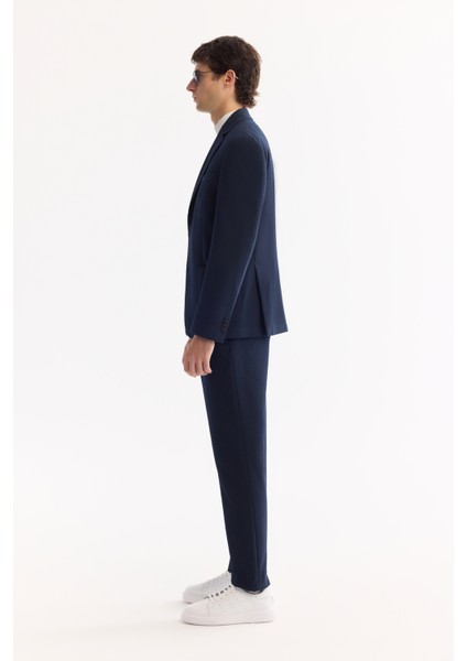 Erkek Lacivert Mono Yaka Bi-Stretch Hafif Dokulu Blazer Comfort Slim Fit Ceket A52Y4013 modelleri