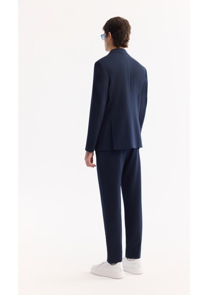 Erkek Lacivert Mono Yaka Bi-Stretch Hafif Dokulu Blazer Comfort Slim Fit Ceket A52Y4013 fırsatları
