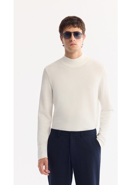 Erkek Lacivert Yani Lastikli Bi-Stretch Hafif Slim Fit Pantolon A52Y3213