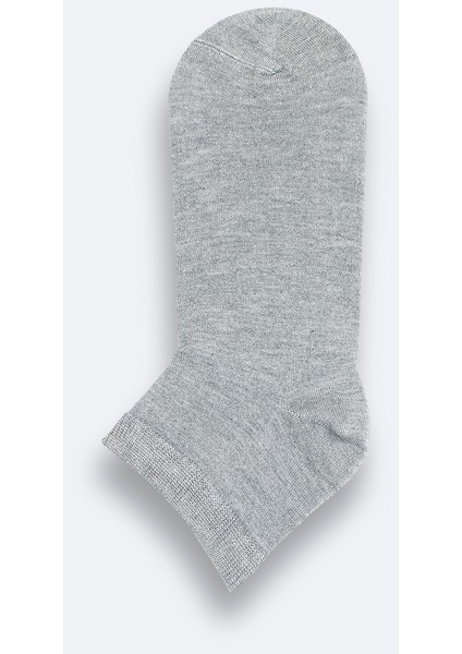 Erkek Gri Pamuklu Patik Çorap B008556