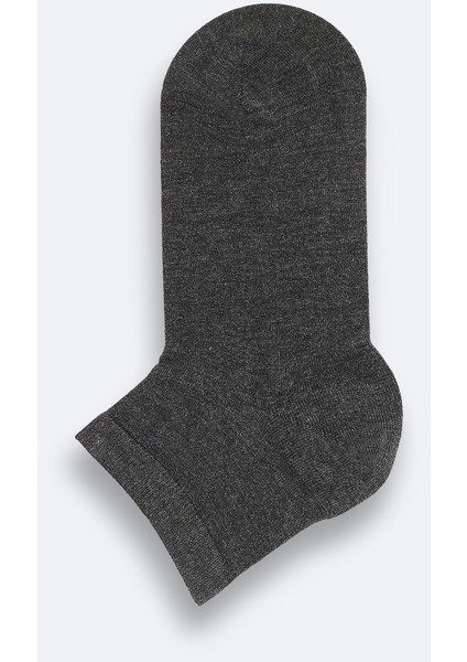 Erkek Antrasit Pamuklu Patik Çorap B008556