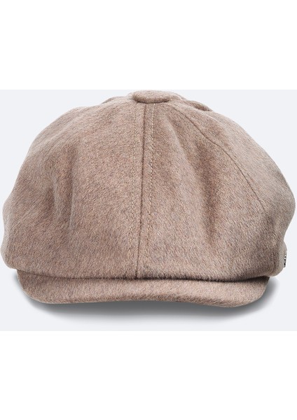 Erkek Vizon Yün Karışımlı Düğmeli Kasket Şapka A42Y9272