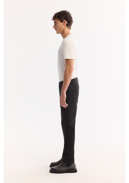Erkek Kahverengi Klasik Bel Pamuklu Eskitme Yıkamalı Berlin Slim Fit Jean Pantolon A52Y3501